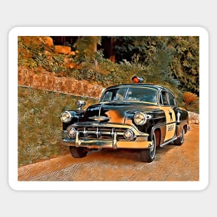 Classic Police Car No.1E Sticker